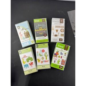 Lot of 6 Cricut Cartridges Winter Woodland Chalkboard Fonts Bloom Ole Carousel